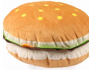 

55*55cm soft hamburger cushion plush stuffed back cushion throw pillow stuffed toy doll gift