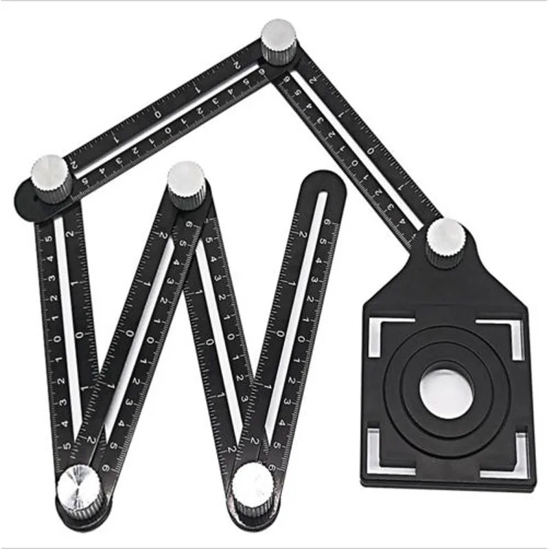 

Universal Regularize Ruler Measuring Template Tool Multi Angle 12.2/6.9 Mechanism Slides Four-Sided Ruler for Builders Craftsmen
