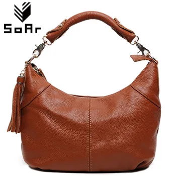

SoAr Women messenger bags luxury handbags women bags designer genuine leather shoulder bags handbags vintage ladies Tassel hot 4
