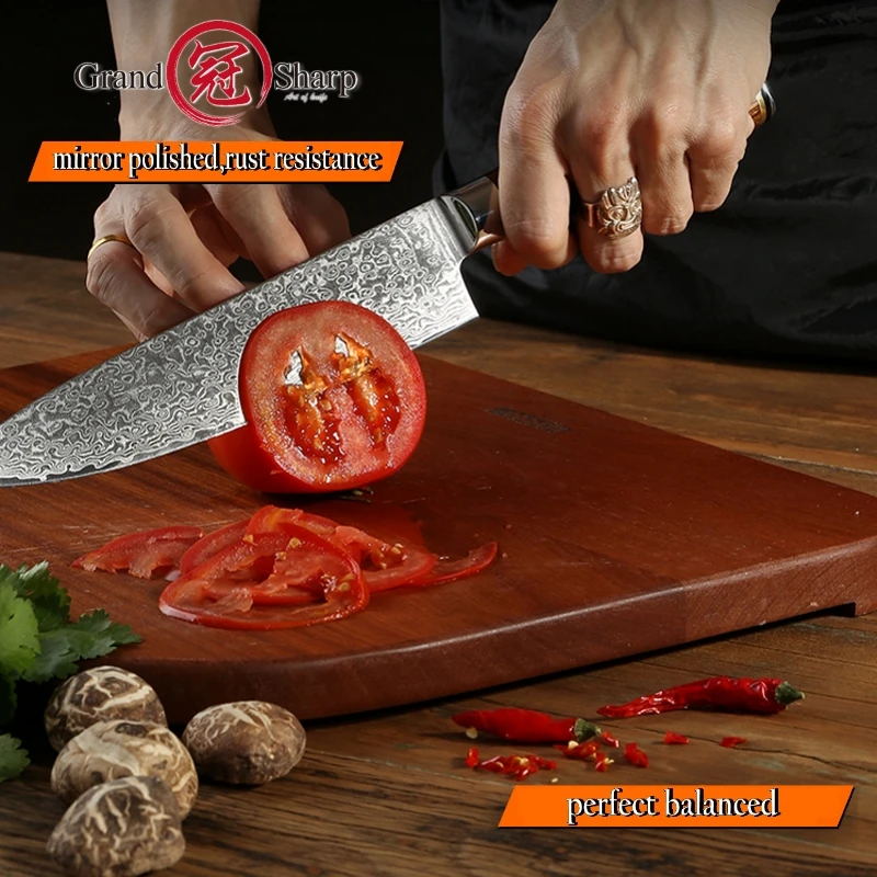 Набор кухонных ножей шеф повара Santoku универсальный нож для обвалки vg10 японские