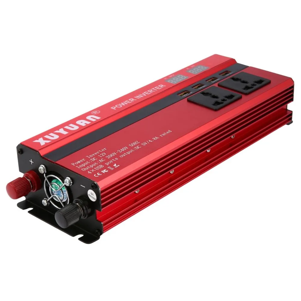  Professional 6000W Power Inverter DC 12V to AC 220V LED Display Car Sine Wave Converter for Househo - 32900063364