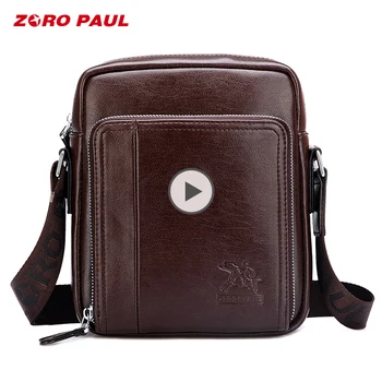 

ZORO PAUL Brand PU Leather Bag Male Satchels Vintage Designer Men's Shoulder Business Crossbady Bag for Men Messenger Bags