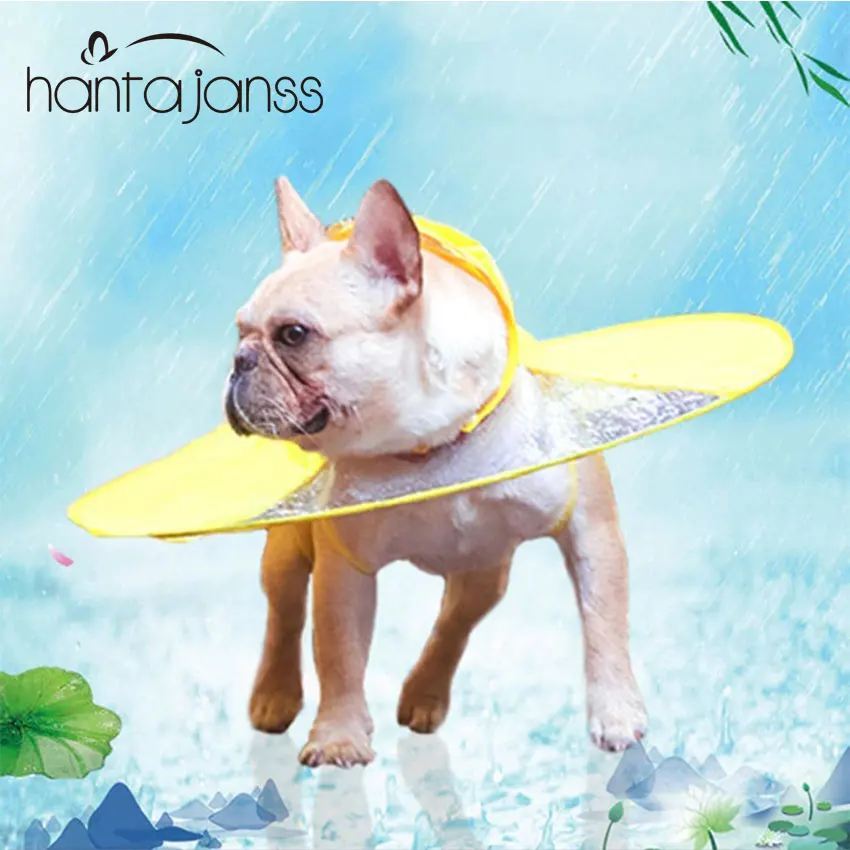 Дождевик для собак плащ-зонтик дождевик для собак милый водонепроницаемый дождевик для маленьких средних собак прозрачная летняя одежда для домашних животных