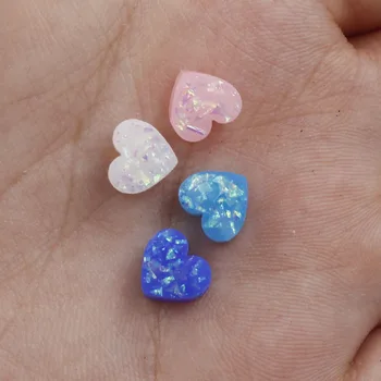 

Fnixtar 20Pcs 8mm Hole 1.5mm Love Heart Synthetic Opal Beads Blue Stone For DIY Necklaces Bracelets Jewelry Making Accessories