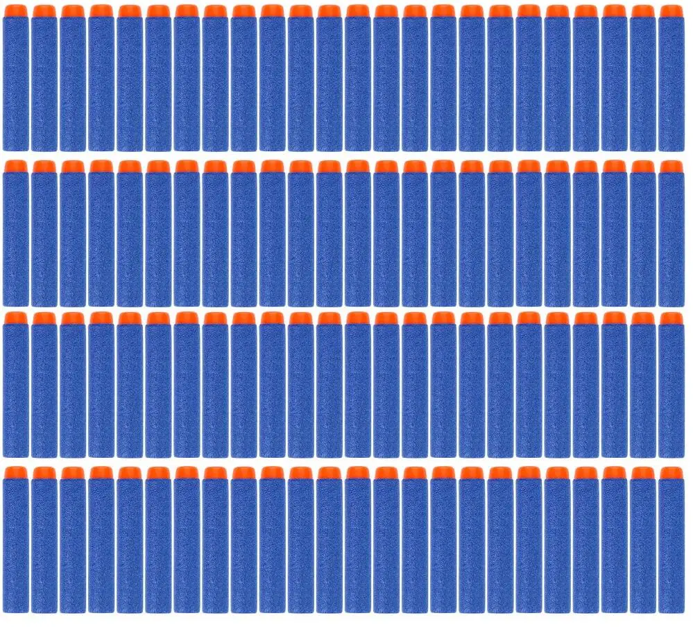 

100PCS For Nerf Bullets Soft Hollow Hole Head 7.2cm Refill Darts Toy Gun Bullets for Nerf Series Blasters Xmas Kids Gifts