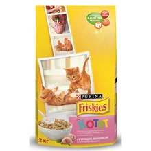 Набор сухой корм Friskies для котят с курицей, молоком и полезными овощами,, Пакет, 2 кг x 6 шт