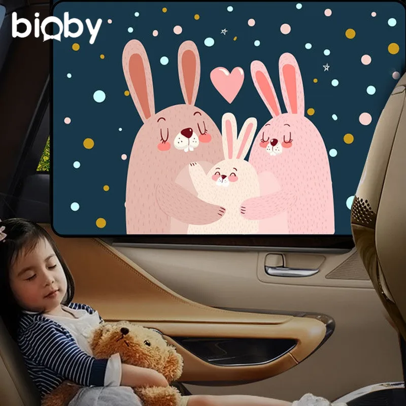 

Cartoon Baby Kids Car Magnetic Sunshade Curtain Sun Shield Car Window Sun Blocks Baby UV Rays Protect Auto Vehicles Accessories