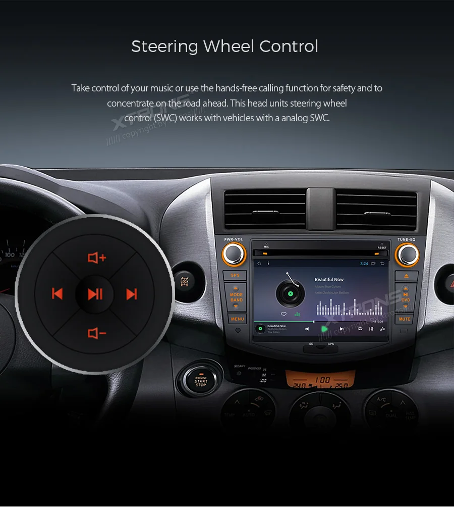 Best XTRONS 7" Android 8.1 Car DVD Multimedia Player GPS Navigation RCA Radio USB for Toyota RAV4 2006 2007 2008 2009 2010 2011 2012 13