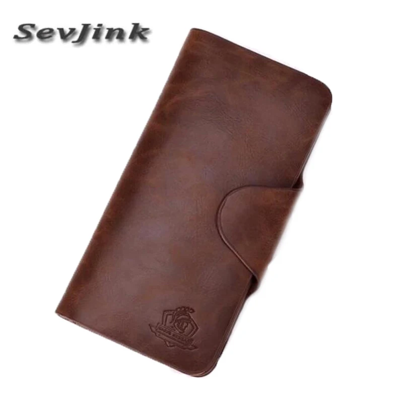

Vintage Genuine Leather Men Wallets Fashion Purse With Card Holder Vintage Long Wallet