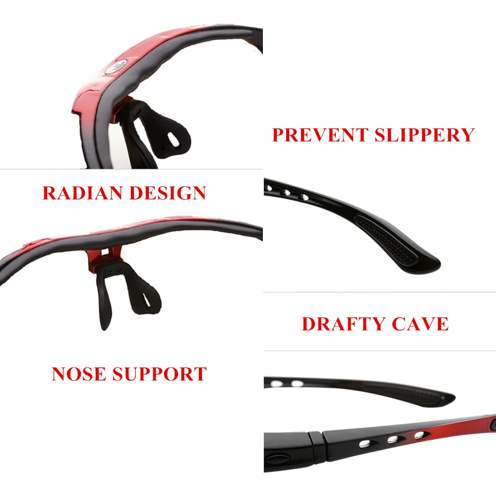 ROBESBON DIY UV400 polarizado hombres mujeres Ciclismo gafas de sol y Marco lente gafas deportes al aire libre de la montaña bicicleta, gafas de Ciclismo