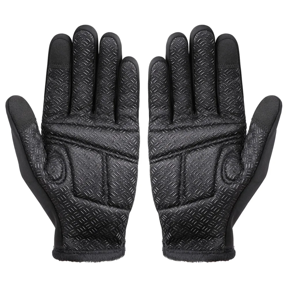 

2018 New Touch Screen Bike Gloves Winter Thermal Windproof Warm Full Finger Cycling Glove Anti-slip Bicycle Gloves For Men Women