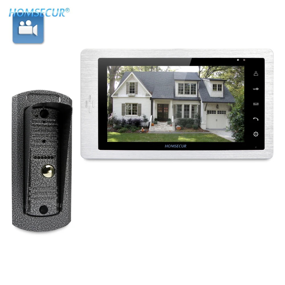 

HOMSECUR 7" Video Door Phone Intercom System+Dual-way Intercom for Home Security TC041 + TM705R-S