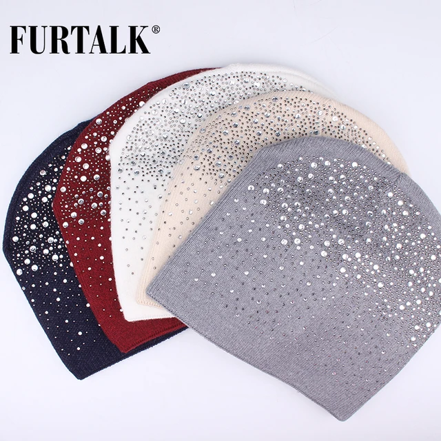 FURTALK женская вязаная шапка