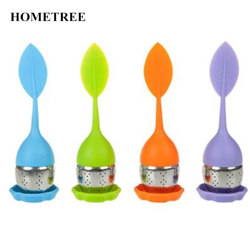 

HOMETREE Silicone Stainless Steel Loose Leaf Tea Strainer Teaspoon Infuser Ball Filter, Tea Infuser Diffuser Leaf Silicone H124