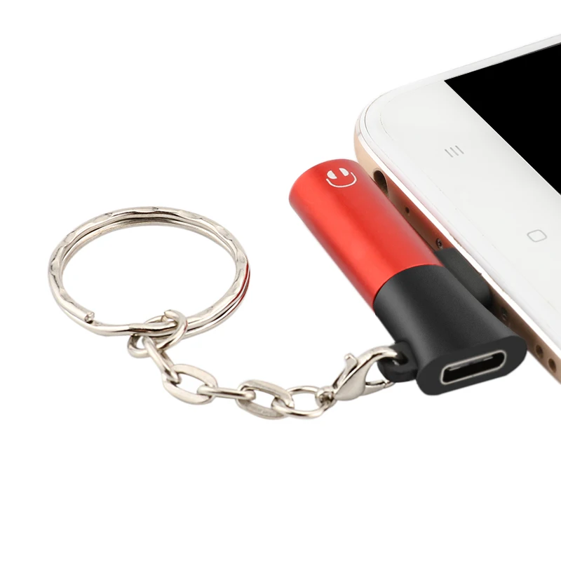 2 в 1 usb c зарядка и прослушивание адаптер для huawei p20 p30 pro lite OTG usb-адаптер tipo c для samsung note 10 с брелком