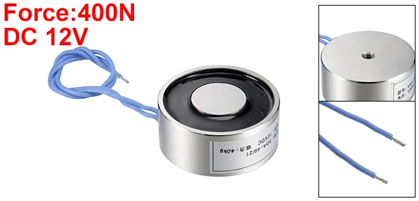 UXCELL 1 шт. Холдинг Электромагнит 49x21/16x16/16x2 мм DC 12 В 10/20/400N 0.15A 1,8 Вт Электрический крючок на присоске Электромагнитный лифт Магнитная