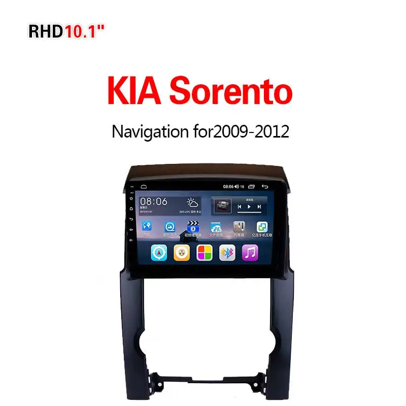 Lionet gps навигация для автомобиля KIA Sorento 2009-2012 10,1 дюймов RK1006Y - Display Size: 4G8core4G32G