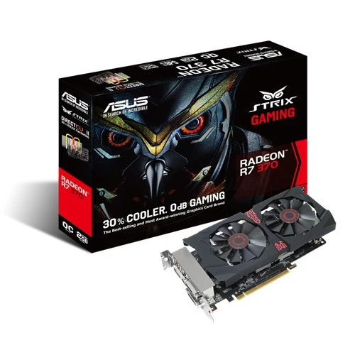 ASUS STRIX-R7370-DC2-2GD5-GA Radeon R7 370 2 ГБ GDDR5 256 бит 2560x1600 пикселей PCI Express 3 0 | Компьютеры и офис