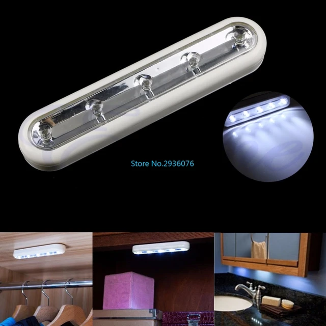 5 Leds Touch Night Light Under Cabinet Closet Push Tap Stick On Lamp 5 Leds Touch Night Light Under Cabinet Closet Push Tap Stick On Lamp Home Kitchen My16 35