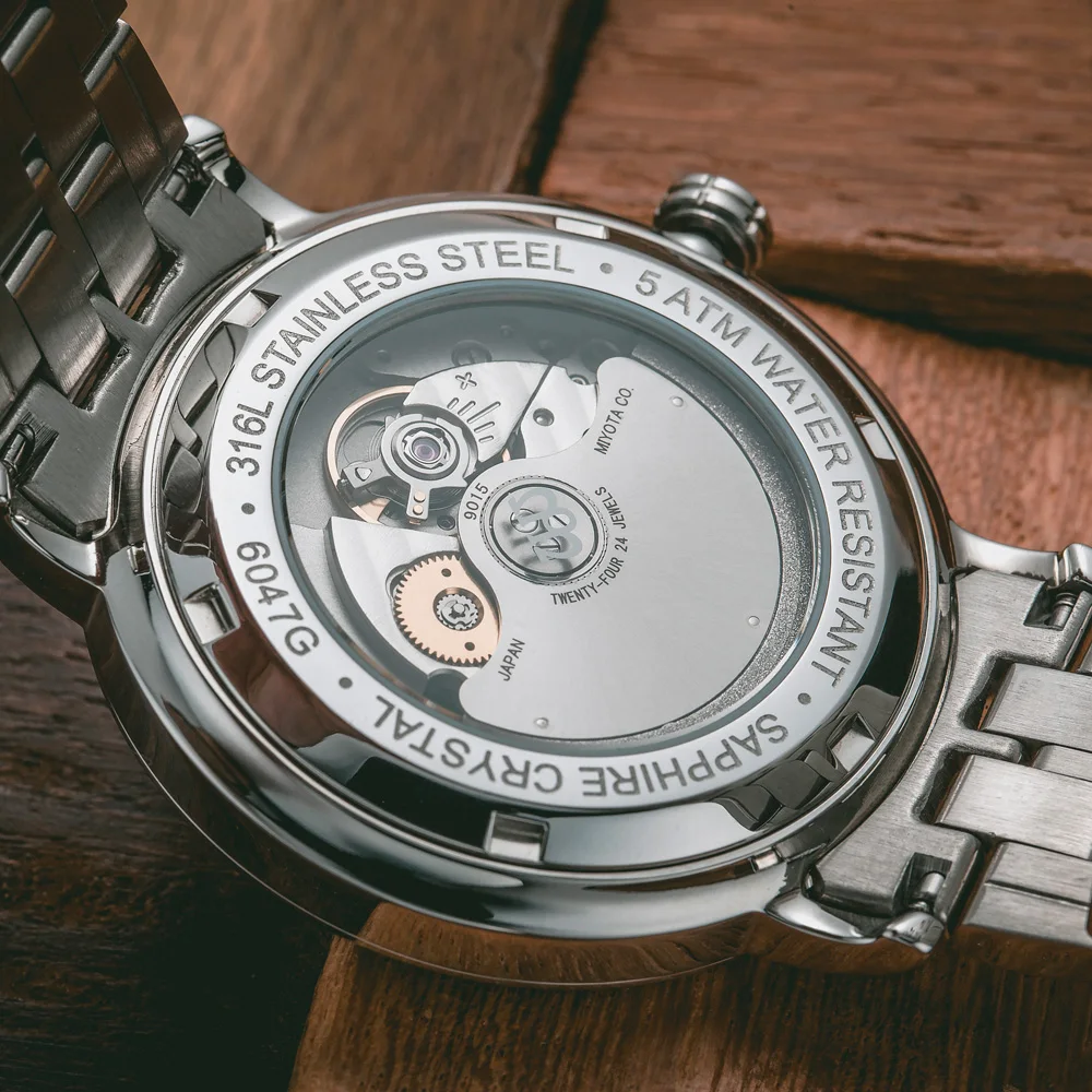 NAKZEN мужские деловые наручные часы Роскошные брендовые часы с бриллиантами автоматические механические мужские часы Relogio Masculino Miyota 9015