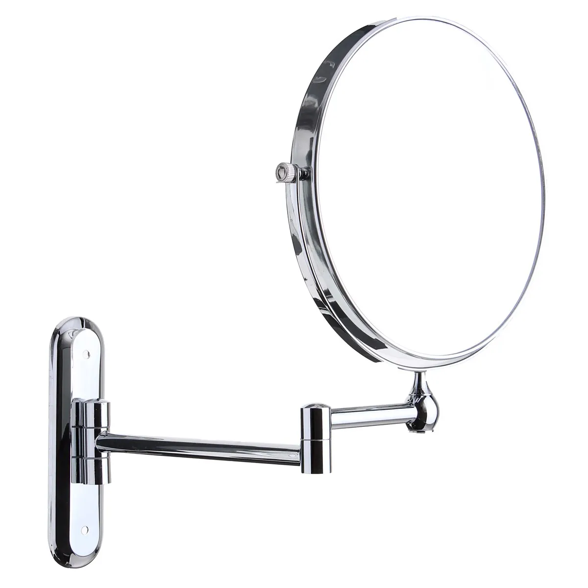 

8" Rotatable 10X Magnifying Mirror Extend Double Sided Bathroom Wall Mirror Foldable Round Vanity Makeup Mirrors For Bathroom