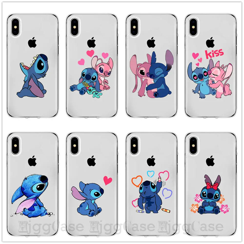 

Cartoon Cute Stich Stitch Phone Case For iPhone 7 8 6 6s Plus X XR XS MAX 5 5S SE Soft Silicone TPU Cover Coque Fundas