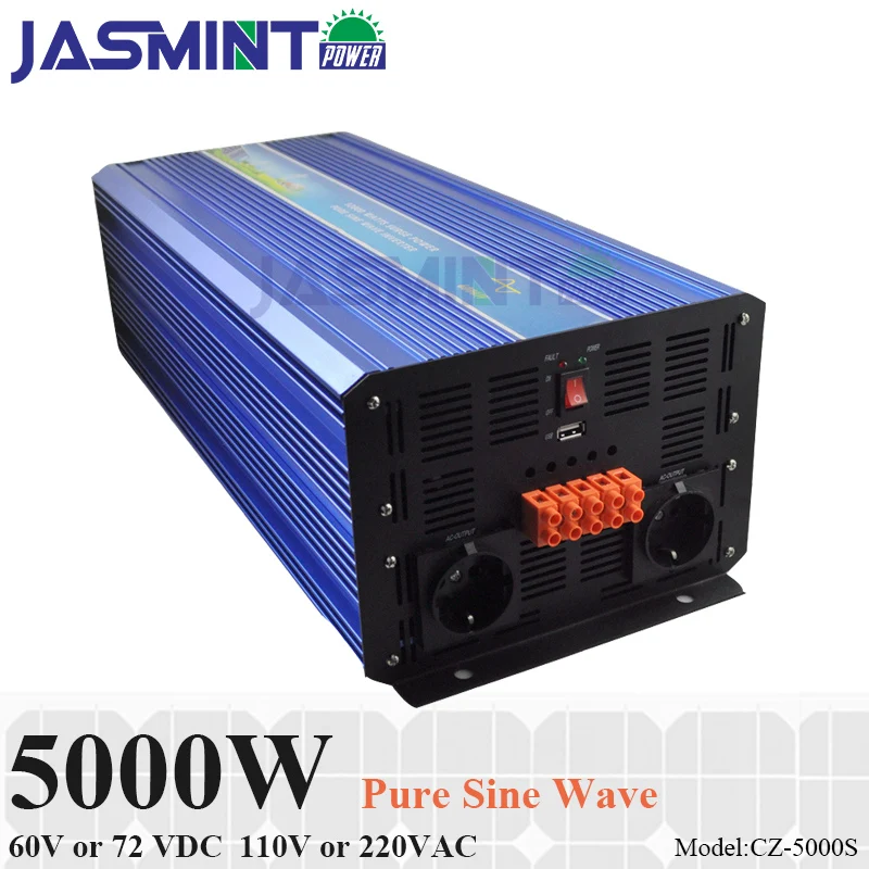 

5000W 60V/72VDC 100/110/120VAC or 220/230/240VAC Pure Sine Wave PV Inverter Off Grid Solar& Wind Power Inverter PV Inverter