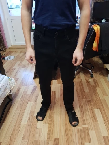 New Casual Skinny Black Thick Elasticity Denim Jeans