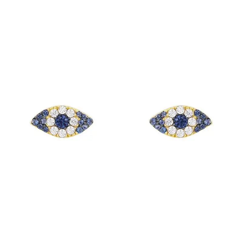 

ZOZIRI 100% 925 Sterling Silver monaco Demon Eyes Stud Earrings Cubic Zirconia Women Prevent Allergy Lady Fashion Jewelry