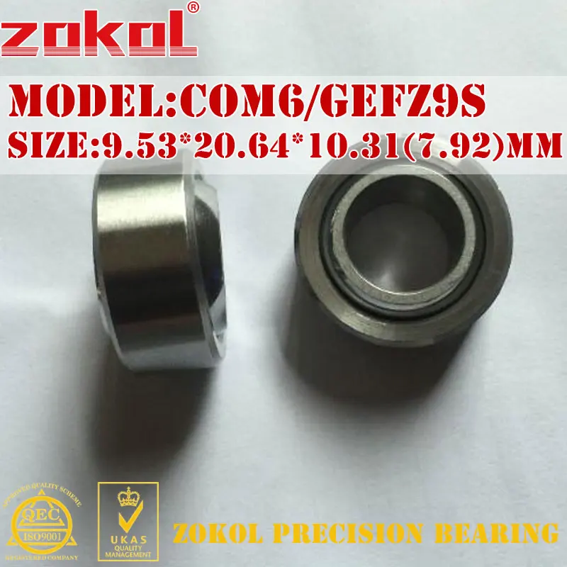 

ZOKOL bearing COM6 COM6T GEFZ9S Maintenance Free Plain Bearings 9.53*20.64*10.31(7.92)mm