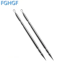 Горячая удаление угревой головки иглы Уход за лицом из нержавеющей стали комедоны угревая сыпь выталкиватель экстрактор для прыщей набор инструментов