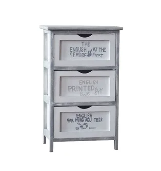 

Wooden Drawer Grey Cantabrica with 3 drawers