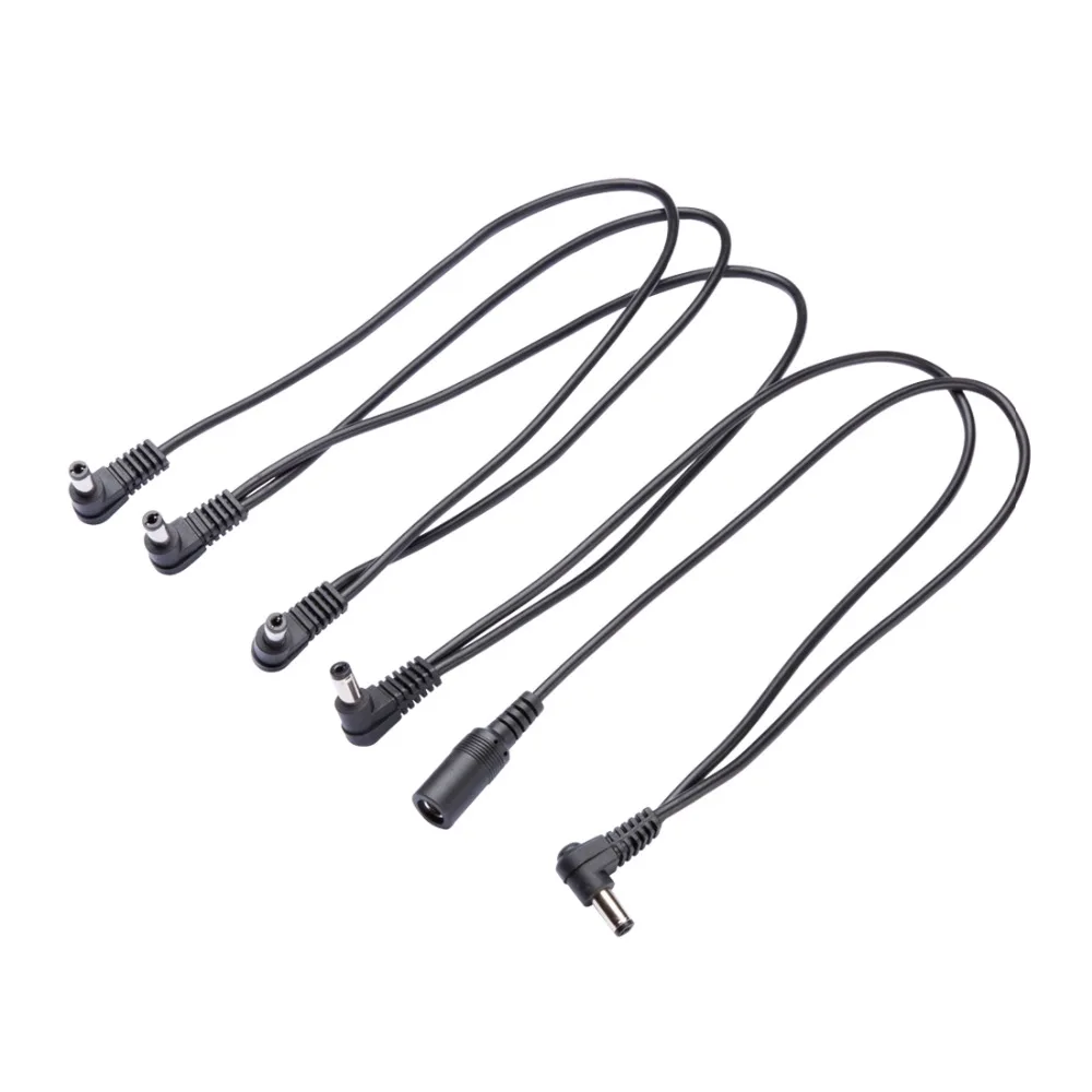 

Right Angle 5 Way Daisy Chain Cable 9V DC Power Supply Spliter Lead for Guitar Effect Pedal Adapters Electrical Equipment Tools