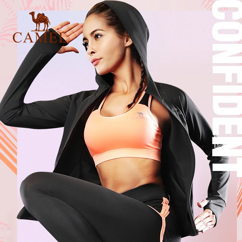 CAMEL женские спортивные рубашки бюстгальтер для бега жилет костюм штаны йоги