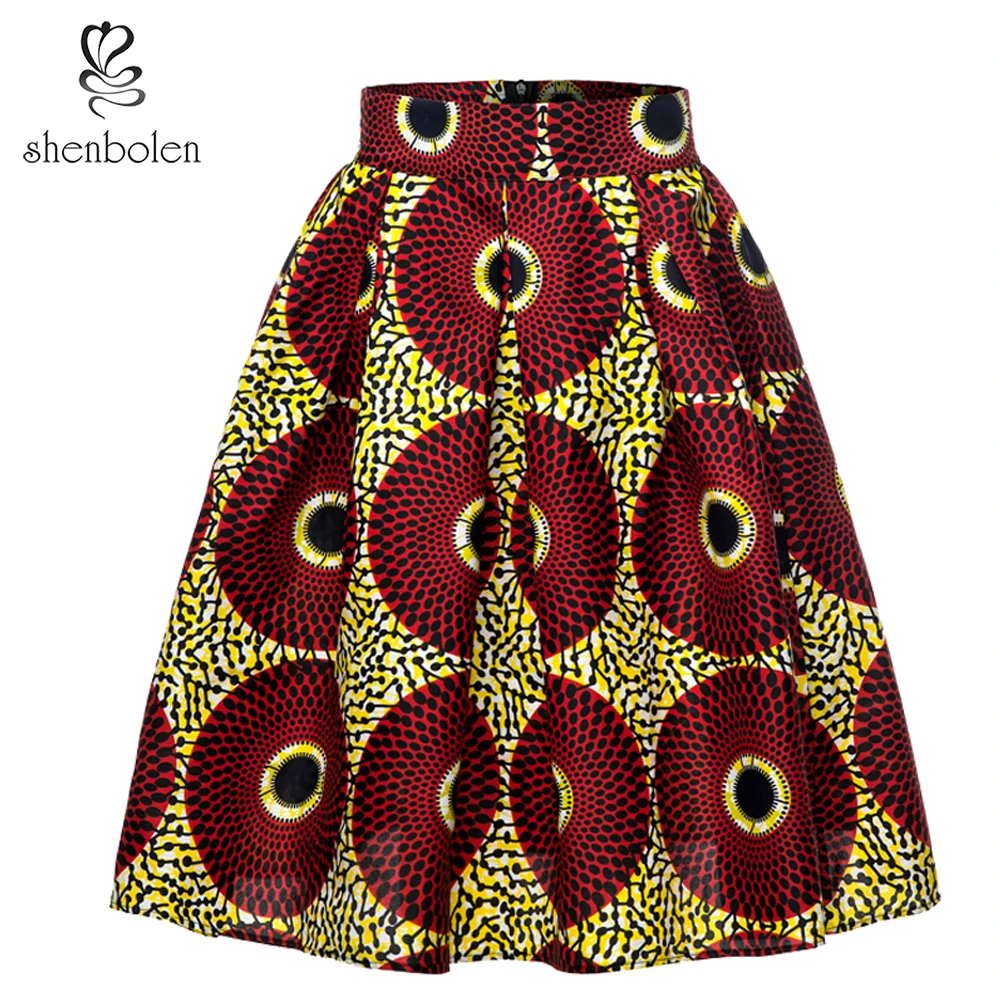 Shenbolen african Women skirt african batik ankara print Traditional Costume Flower Print Casual Dashiki Skirt Shenbolen african Women skirt african batik ankara print Traditional Costume Flower Print Casual Dashiki Skirt