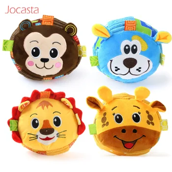 

Funny Colorful Baby Ring Bell Animals Baby Cloth Toy Ball Music Sense Learning Educational Toys Hand Grasp Shaking Rattle Ball #