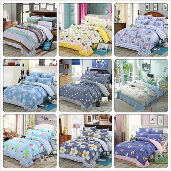 

NEW Flower Pattern Soft Cotton Duvet Cover Pillowcase 3pcs Bedding Set Big Double Size King Queen Twin Single Quilt Pillow Case