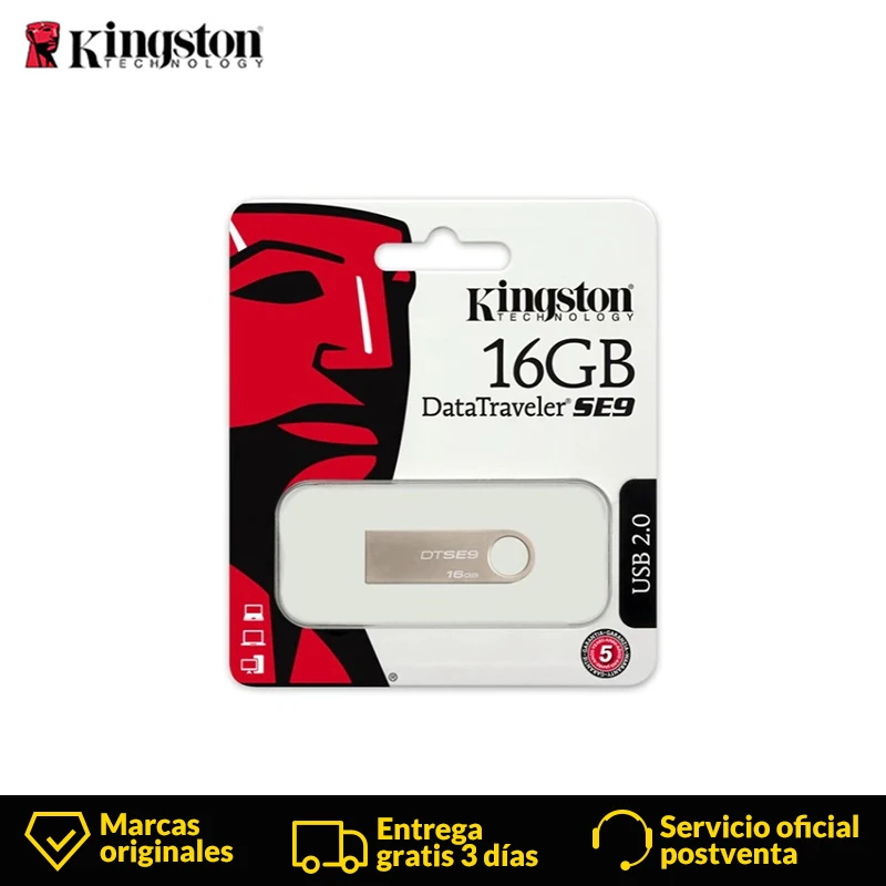 

Kingston DataTraveler SE9 USB Flash Drives mini pendrive USB 2.0 16GB 32GB Capless Metal USB Pen Drives Memory Flash U Disk