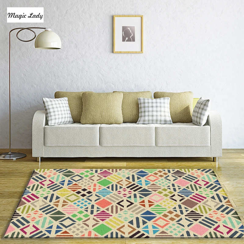 Teppiche Geometrische Rhombuses Zellen Quadrate Bunte Moderne