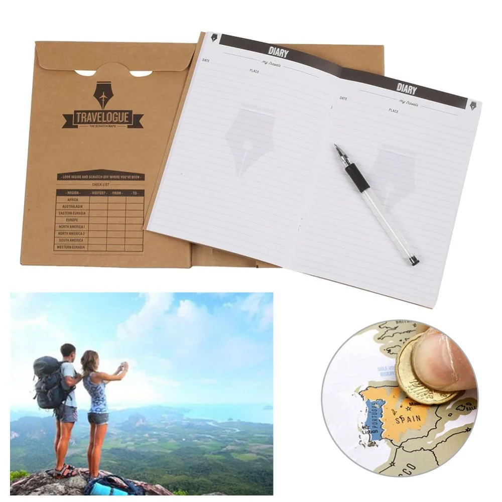 Hot Travelogue Scratch World Map Notebook Travel Tips Book Journal Log Notebooks Tourist Gift Souvenir Maps Hot Travelogue Scratch World Map Notebook Travel Tips Book Journal Log Notebooks Tourist Gift Souvenir Maps