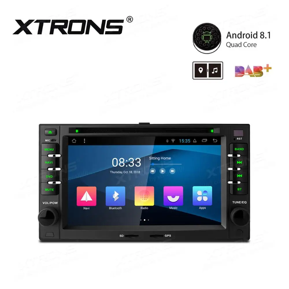 XTRONS 6 2 &quotAndroid 8 1 автомобильный Радио dvd плеер RCA GPS навигация для Kia Rio cerato Optima Magentis
