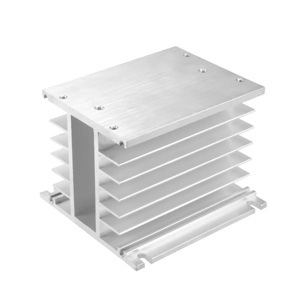 

UXCELL Aluminum Heat Sink SSR Dissipation For Three Phase Solid State Relay 10A-100A Electrical Equipment Power Supplies