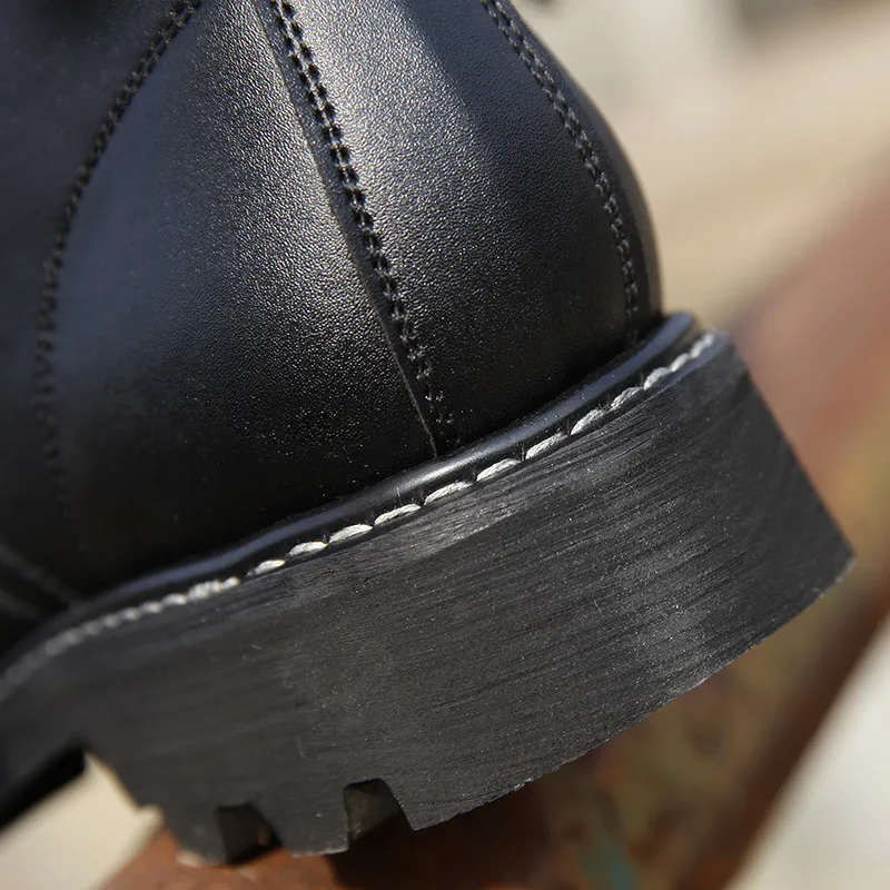 Men Steel Toe Work Safety Shoes Boots Black Tactical Bota Men Casual Boots Puncture Proof Insurance Shoes Motorcycle Man Motorcycle Leather Boots Mens Leather Boots