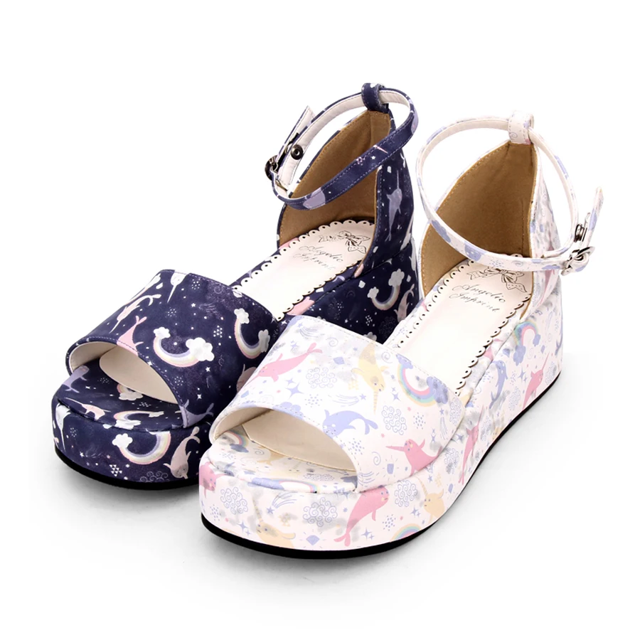 

New Big Size Summer Fashion Women Platform Sandal Anime Open Toe Girls Halloween Lolita Cosplay Shoes College Muffin Sandals
