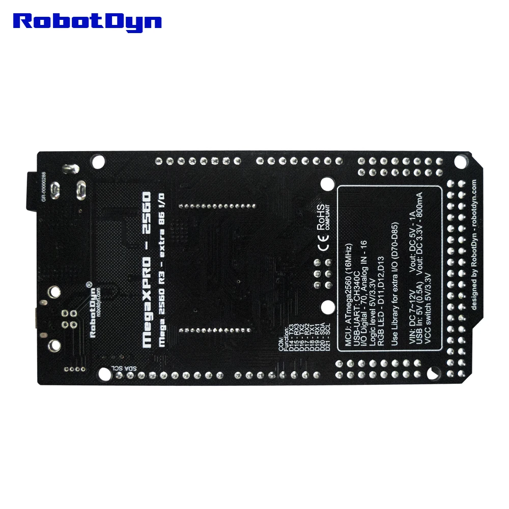 Mega XPro 2560 R3 extra 86 I/O, CH340C/ATmega2560-16AU, RGB светодиодный, 5V | 3,3 V логический уровень. Совместимость для Arduino IDE