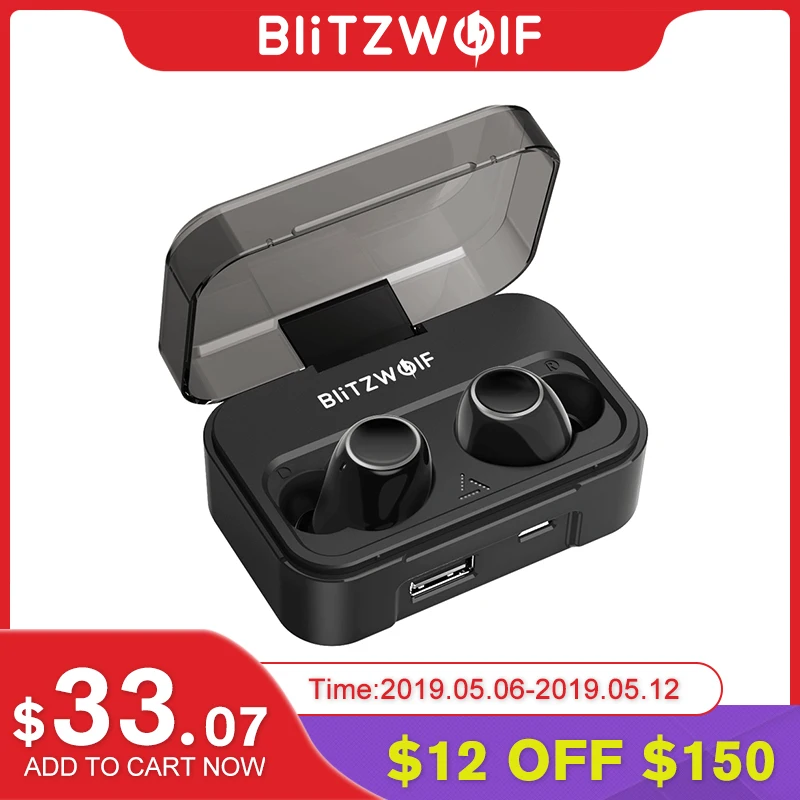 Blitzwolf BW-FYE3 Touch Control bluetooth V5.0 TWS True Wireless Earphone HiFi Stereo Bilateral Calls Sports Earbuds Headsets