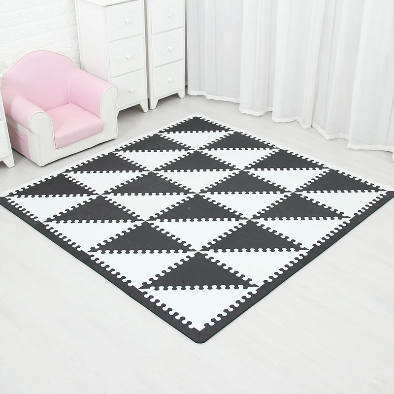 

35CM * 1CM EVA Foam Mat Children's Toy Crawl Game Mat Children's Mosaic Mat Soft Floor Baby Puzzle Game Carpet Triangle Pad