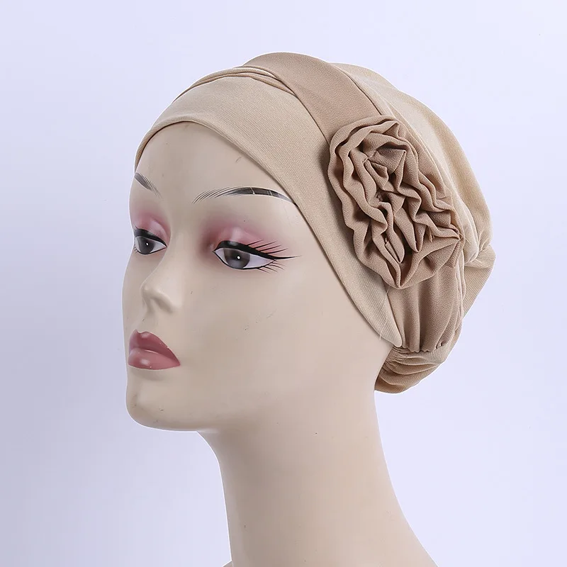 

2pcs/bag Can Pick Colors Arab Turban Double-coloured Ruffled Flower Turban Muslim Cap