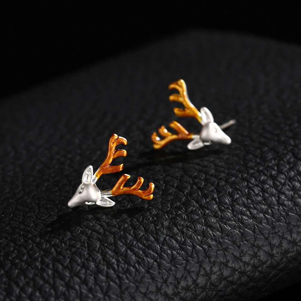 Fashion Deer Stud Earrings Jewelry for Women Gift Charming Luxury Christmas | Украшения и аксессуары