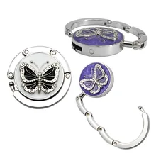 100 шт персонализированные свадебные подарки для гостей, бабочка мода портативный крючок держатель для стола, логотип на заказ